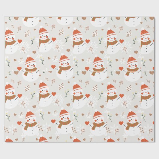 ⛄ Schneemann Geschenkpapier (Flach)