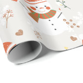 ⛄ Schneemann Geschenkpapier (Rolleneckpunkt)