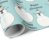 Schneemann Geschenkpapier (Rolleneckpunkt)