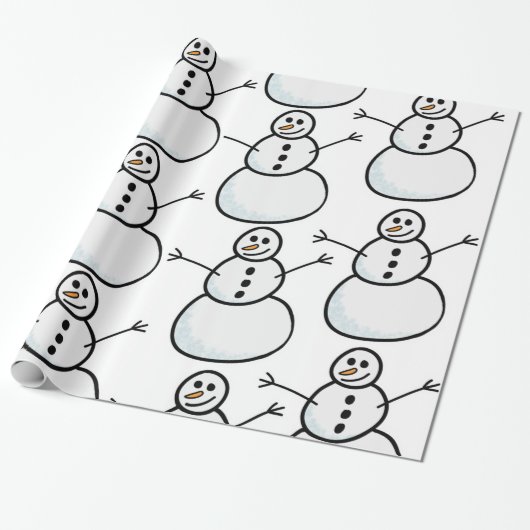 Schneemann Geschenkpapier (Ungerollt)