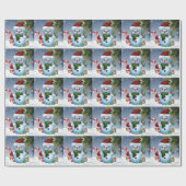 Schneemann Geschenkpapier (Flach)