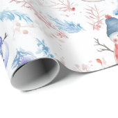 Schneemann Geschenkpapier (Rolleneckpunkt)