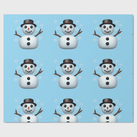 Schneemann Geschenkpapier (Flach)