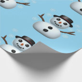 Schneemann Geschenkpapier (Ecke)