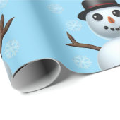 Schneemann Geschenkpapier (Rolleneckpunkt)
