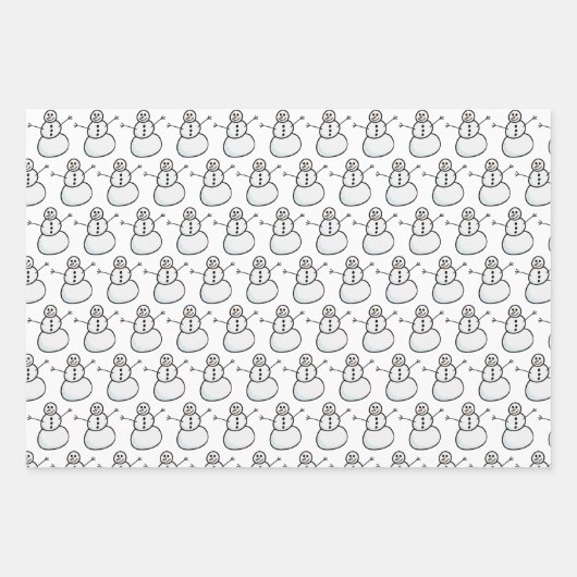 Schneemann Geschenkpapier Set (Vorderseite 3)