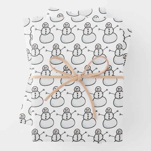 Schneemann Geschenkpapier Set (Beispiel)