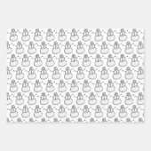Schneemann Geschenkpapier Set (Vorderseite)