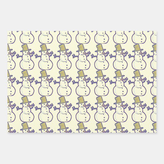 Schneemann Geschenkpapier Set (Vorderseite 2)