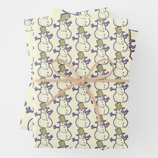 Schneemann Geschenkpapier Set (Beispiel)