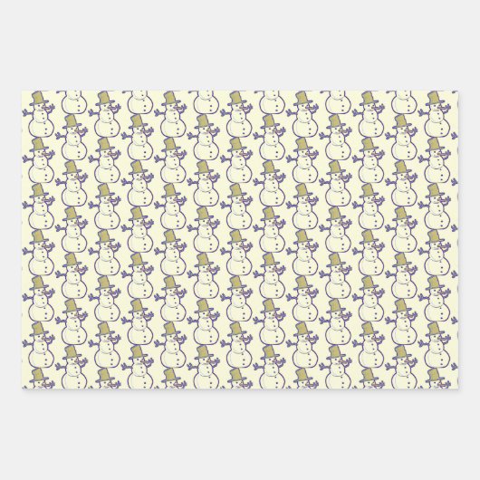 Schneemann Geschenkpapier Set (Vorderseite)