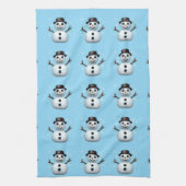 Schneemann Geschirrtuch (Vertikal)