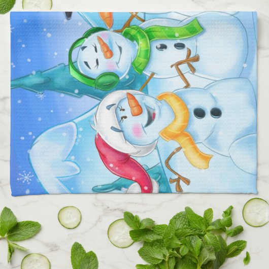 Schneemann-Geschirrtücher Geschirrtuch (Gefaltet)