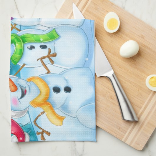 Schneemann-Geschirrtücher Geschirrtuch (Viertel Falte)