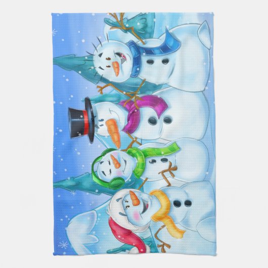 Schneemann-Geschirrtücher Geschirrtuch (Vertikal)