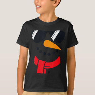 Schneemann-Gesicht Familien-Weihnachts-Passform-Ko T-Shirt