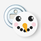 Schneemann-Gesicht Flaschenöffner (Vorderseite)