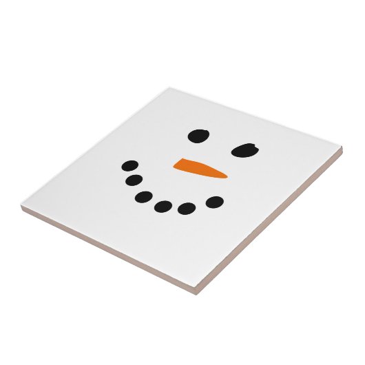 Schneemann-Gesicht Fliese (Seite)