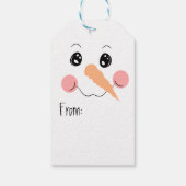 Schneemann Gesicht Geschenkanhänger (Rückseite)