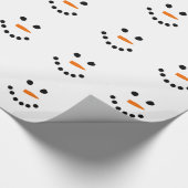 Schneemann-Gesicht Geschenkpapier (Ecke)