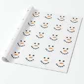 Schneemann-Gesicht Geschenkpapier (Ungerollt)