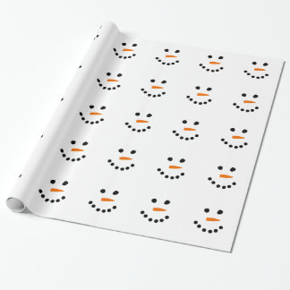 Schneemann-Gesicht Geschenkpapier