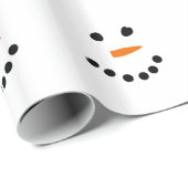 Schneemann-Gesicht Geschenkpapier (Rolleneckpunkt)