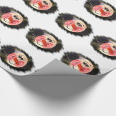 Schneemann-Gesicht Geschenkpapier (Ecke)