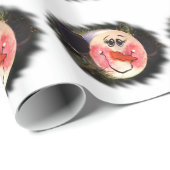 Schneemann-Gesicht Geschenkpapier (Rolleneckpunkt)