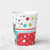 Schneemann Gesicht heißen Kakao bunten Spaß Weihna Pappbecher (Links)