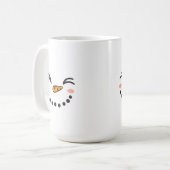 Schneemann-Gesicht Kaffeetasse (Vorderseite Links)