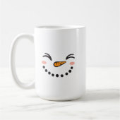 Schneemann-Gesicht Kaffeetasse (Links)