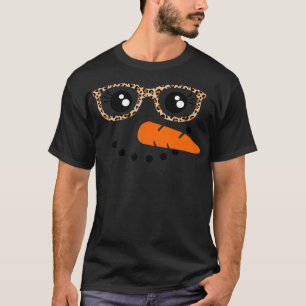 Schneemann Gesicht Karottennase Weihnachten Winter T-Shirt