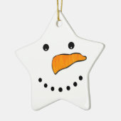 Schneemann-Gesicht Keramik Ornament (Links)