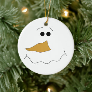 Schneemann-Gesicht Keramikornament