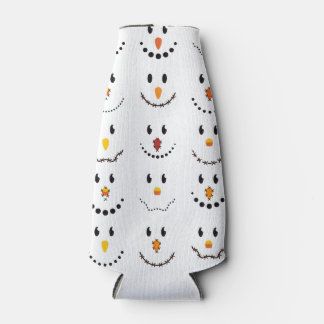 Schneemann-Gesichter Flaschenkühler