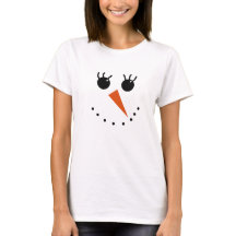 Schneemann-Gesichts-T-Shirt