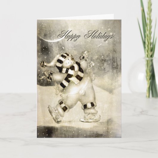 Schneemann gestern feiertagskarte (Vorderseite)