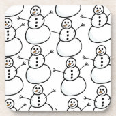 Schneemann Getränkeuntersetzer (Vorderseite)