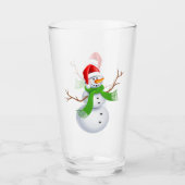 Schneemann Glas (Vorderseite)