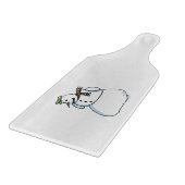 Schneemann Glas Paddle Schneidbrett Schneidebrett (Ecke)
