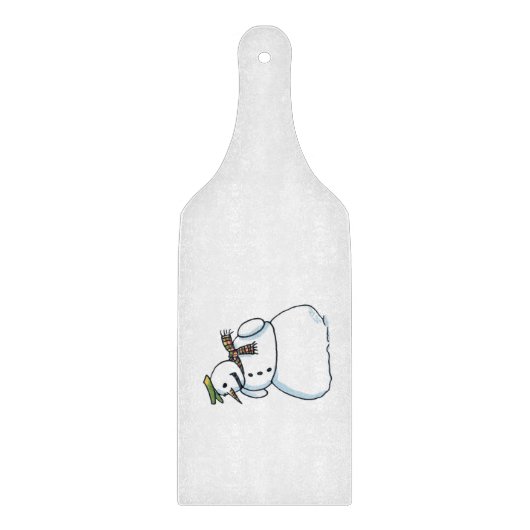 Schneemann Glas Paddle Schneidbrett Schneidebrett (Vorderseite)