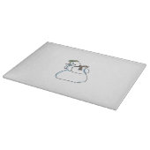 Schneemann Glas Schneidbrett Schneidebrett (Ecke)