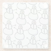 Schneemann Glasuntersetzer (Rückseite)