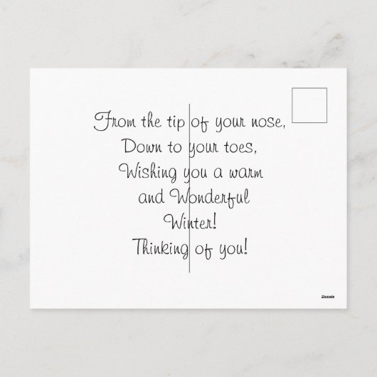 Schneemann-glücklicher Winter Feiertagspostkarte (Rückseite)