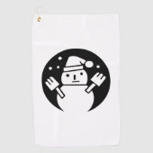 Schneemann Golfhandtuch (Vorderseite)
