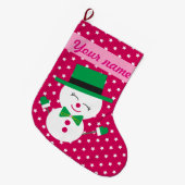 Schneemann Großer Weihnachtsstrumpf (Vorderansicht (hängend))