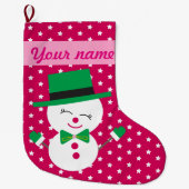 Schneemann Großer Weihnachtsstrumpf (Vorderseite)