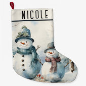 Schneemann Großer Weihnachtsstrumpf (Vorderseite)