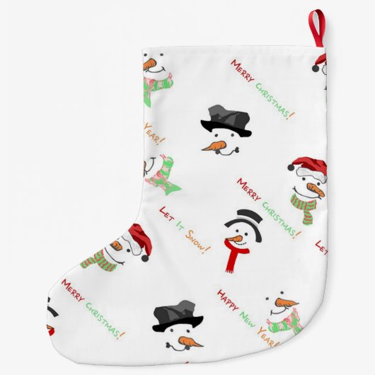 Schneemann Großer Weihnachtsstrumpf (Rückseite)